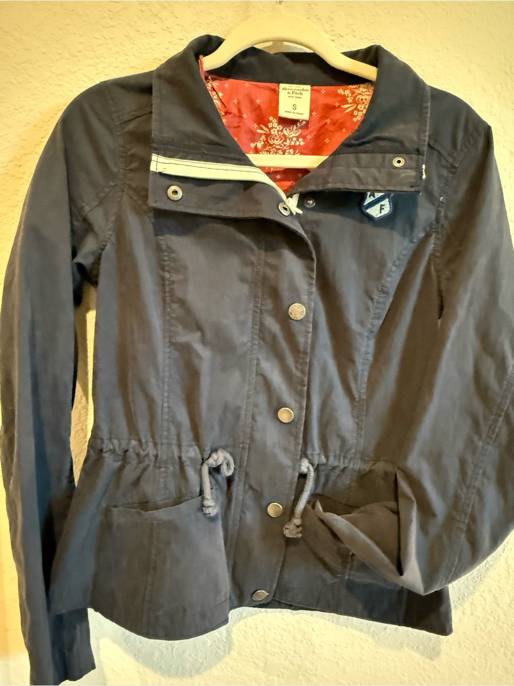 Abercrombie & Fitch Navy Blue Utility Anorak Jacket